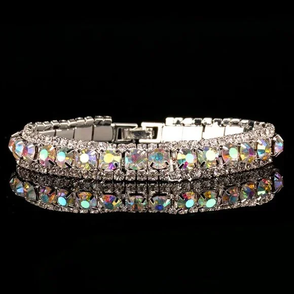 AB Crystal & Rhinestone Bracelet - Picture 3 of 4